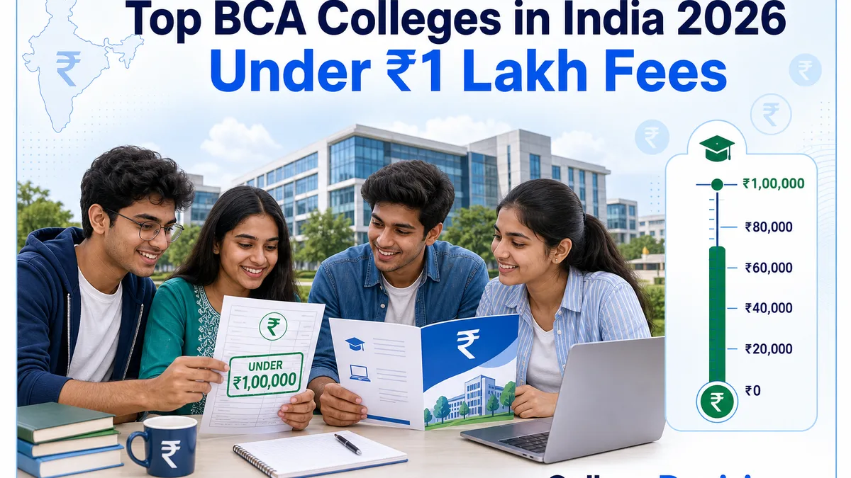 Top BCA Colleges in India 2026 Under ₹1 Lakh Fees