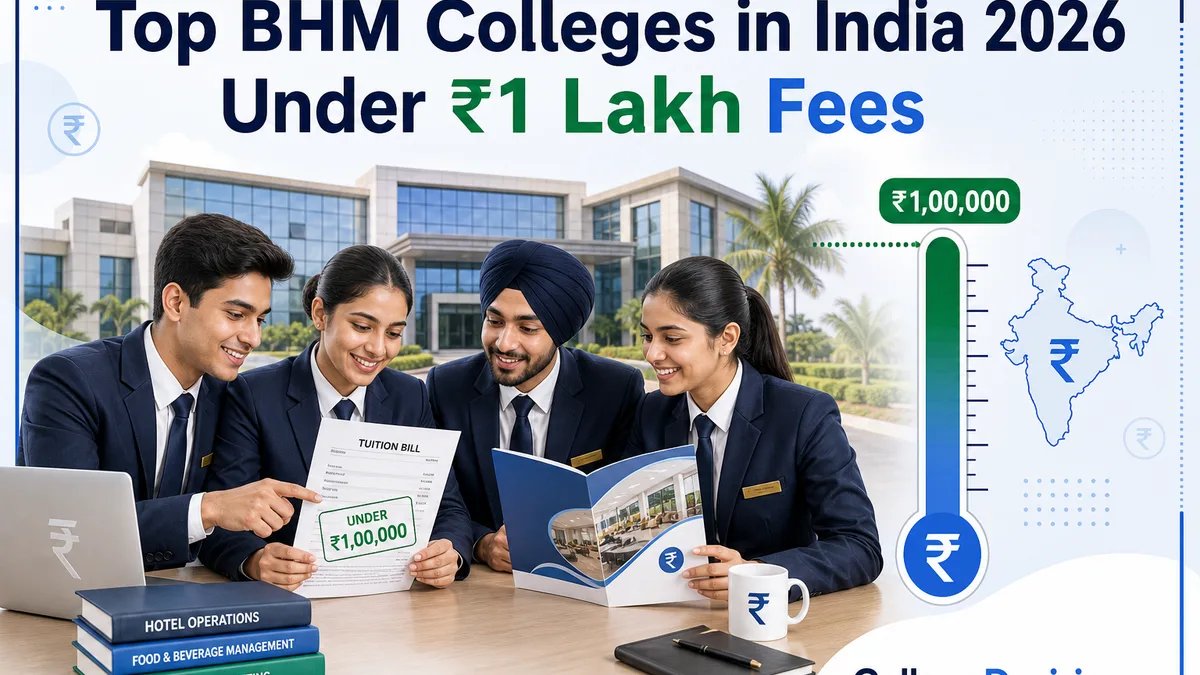 Top BHM Colleges in India 2026 Under ₹1 Lakh Fees
