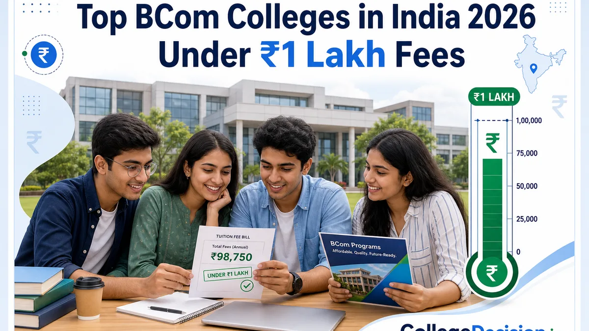 Top BCom Colleges in India 2026 Under ₹1 Lakh Fees