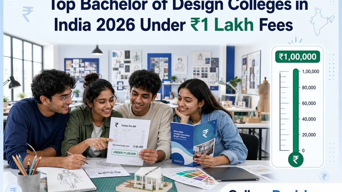 Top Bachelor Of Design Colleges in India 2026 Under ₹1 Lakh Fees