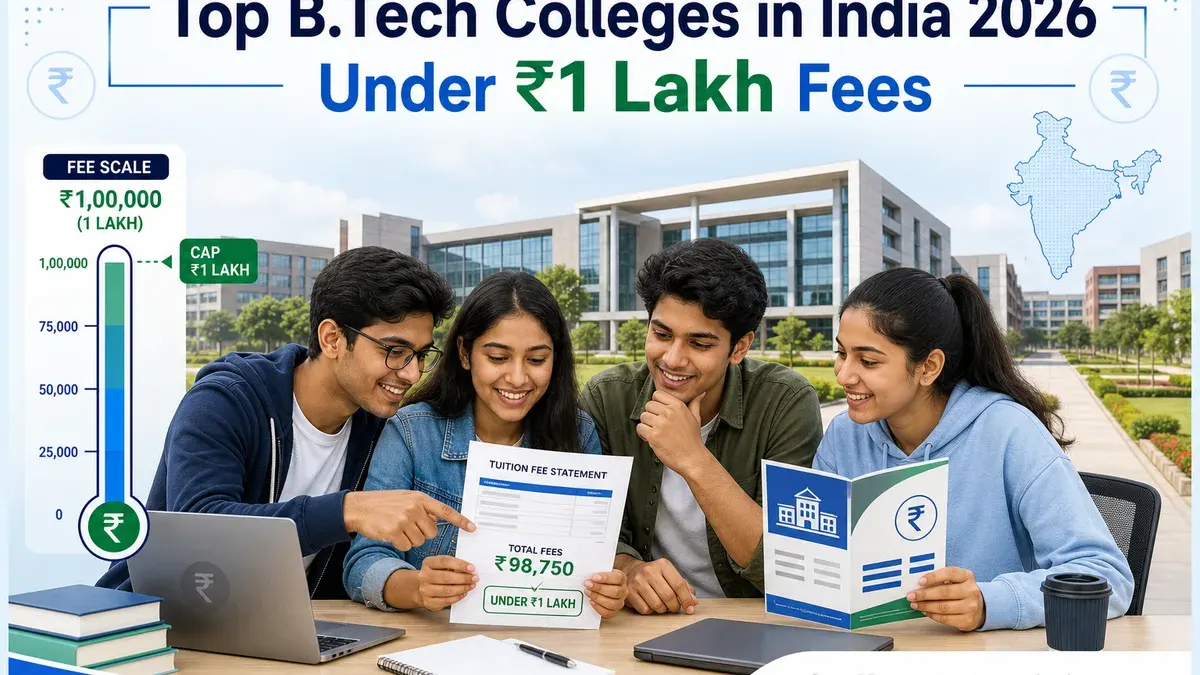 Top B.Tech / B.E. Colleges in India 2026 Under ₹1 Lakh Fees
