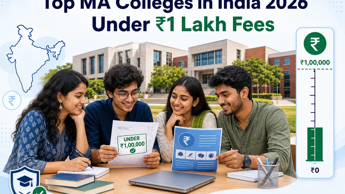 Top MA Colleges in India 2026 Under ₹1 Lakh Fees