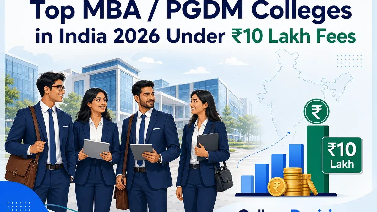Top MBA / PGDM Colleges in India 2026 Under ₹10 Lakh Fees