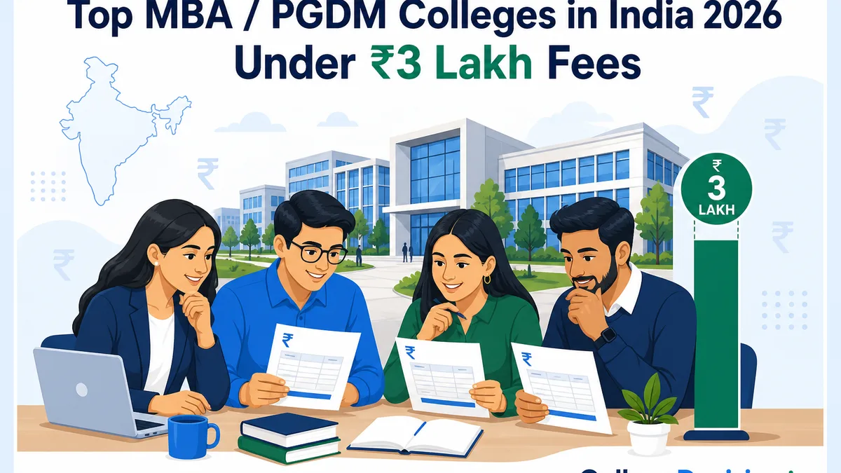 Top MBA / PGDM Colleges in India 2026 Under ₹3 Lakh Fees