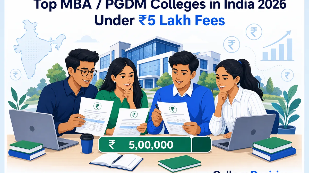 Top MBA / PGDM Colleges in India 2026 Under ₹5 Lakh Fees