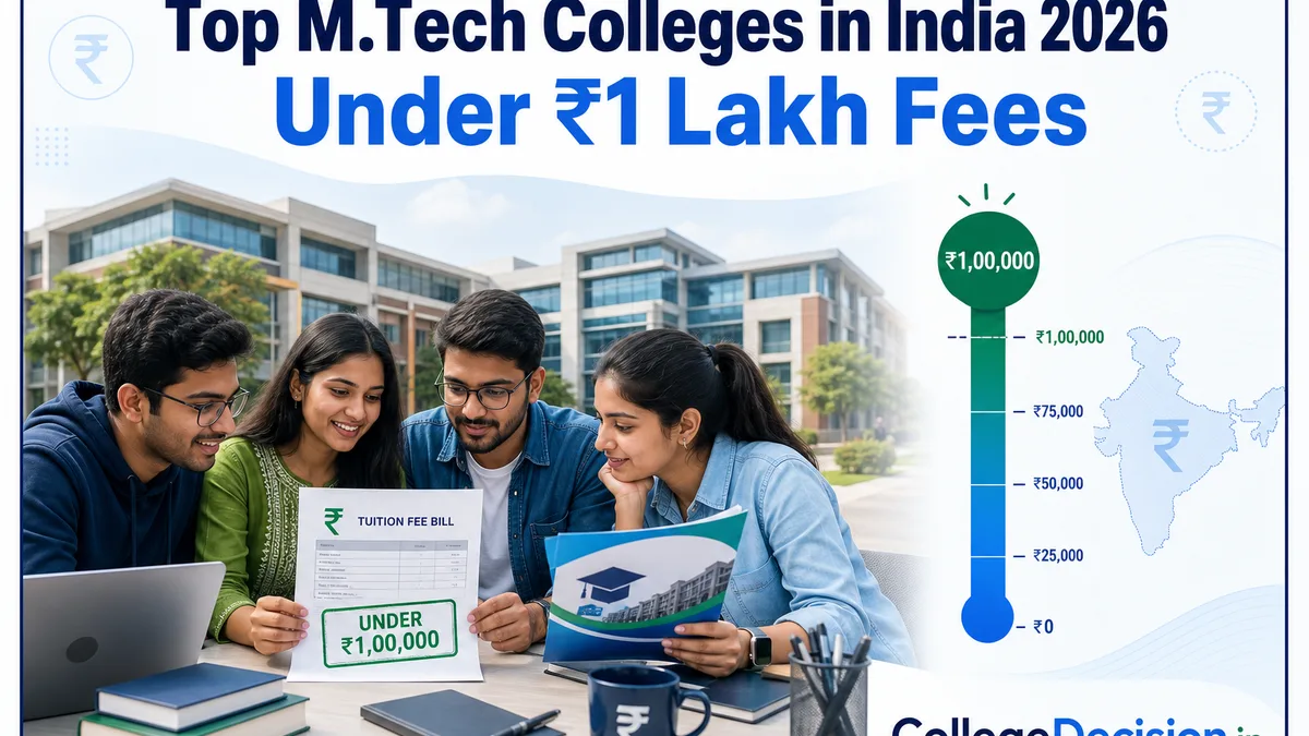 Top M.Tech / M.E. Colleges in India 2026 Under ₹1 Lakh Fees