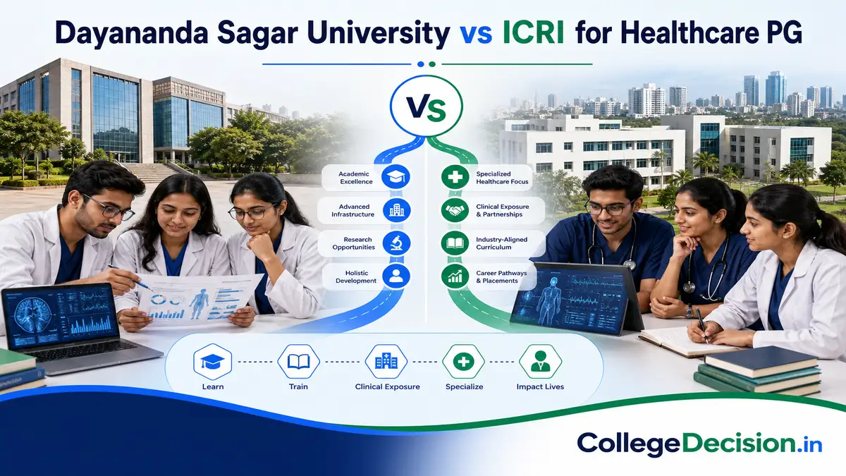 Dayananda Sagar University or ICRI Bangalore for Healthcare - PG? Fees, Branches & Placements