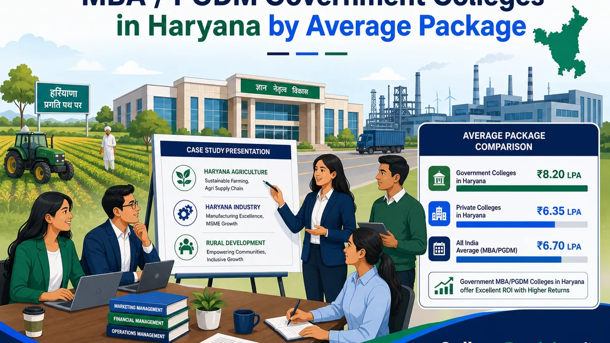 MBA / PGDM Government Colleges in Haryana by Average Package