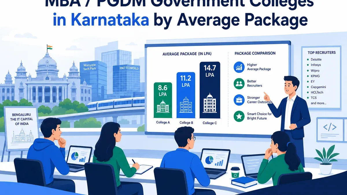 MBA / PGDM Government Colleges in Karnataka by Average Package