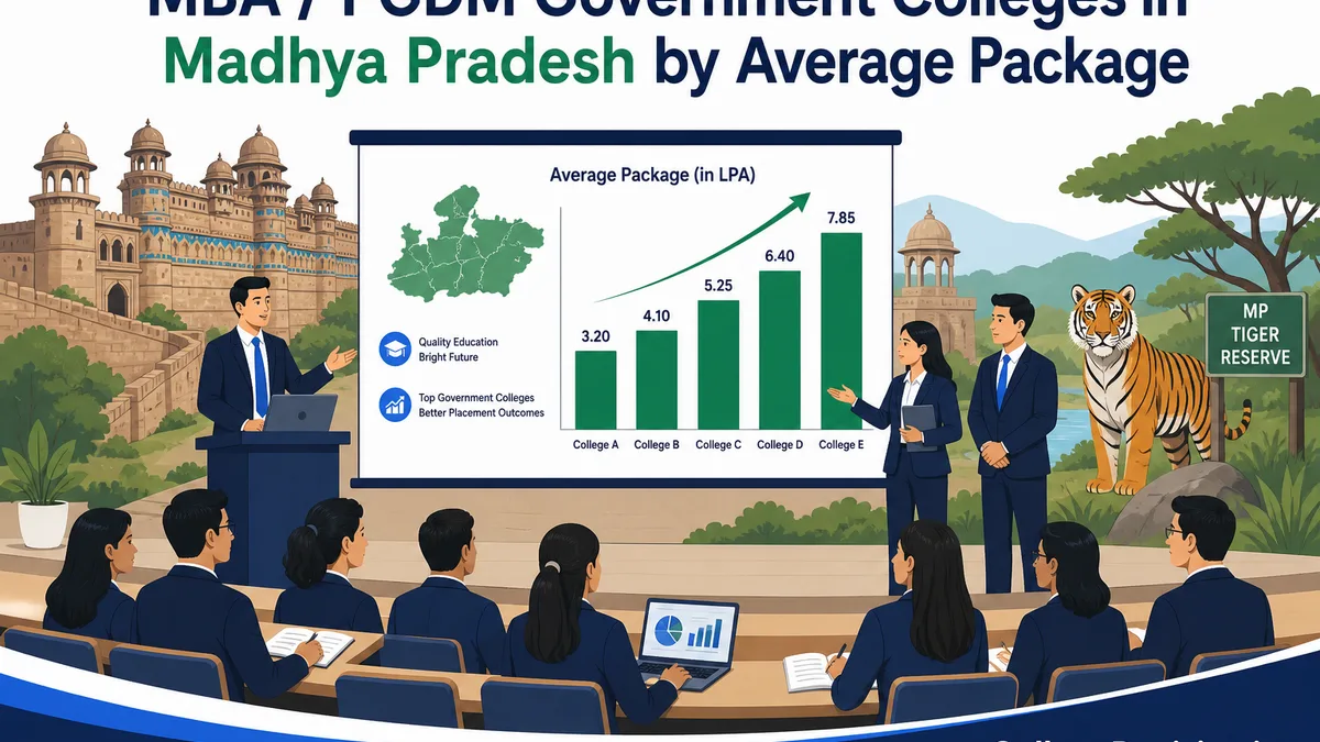 MBA / PGDM Government Colleges in Madhya Pradesh by Average Package