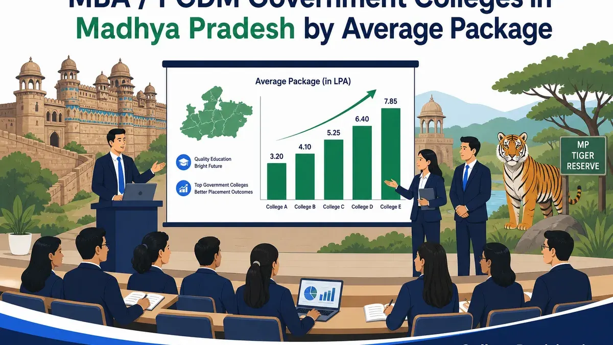 MBA / PGDM Government Colleges in Madhya Pradesh by Average Package
