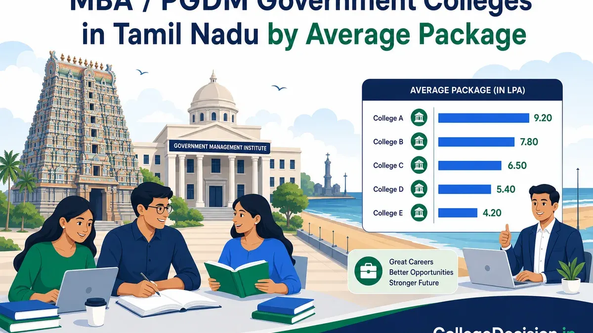 MBA / PGDM Government Colleges in Tamil Nadu by Average Package