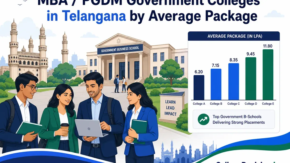 MBA / PGDM Government Colleges in Telangana by Average Package