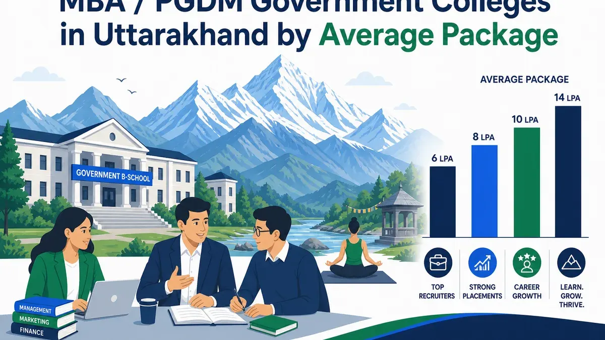 MBA / PGDM Government Colleges in Uttarakhand by Average Package