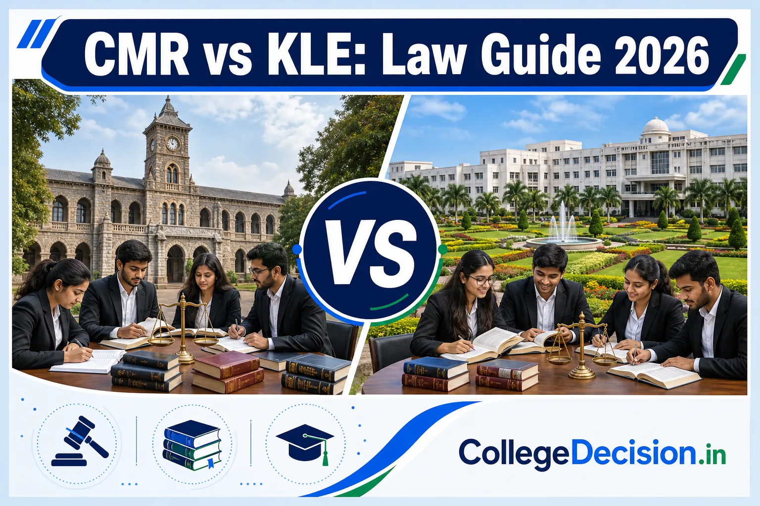 CMR - School of Legal Studies or KLELC Bangalore for LLB? Fees, Branches & Placements