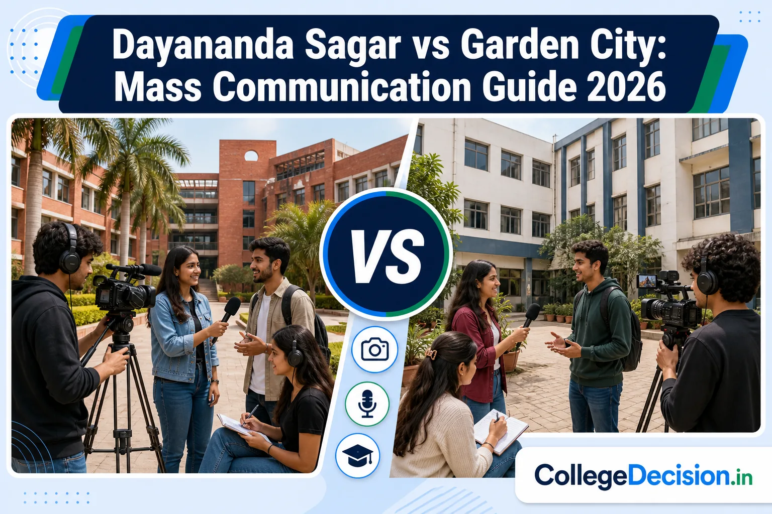 Dayananda Sagar University or GCU Bangalore for Mass-Communication? Fees, Branches & Placements
