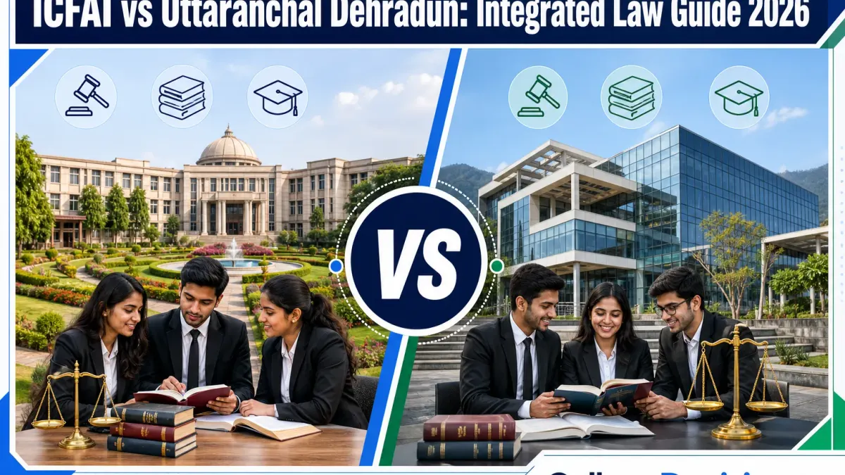 ICFAI Law School or Uttaranchal University for Integrated Law? Fees, Branches & Placements