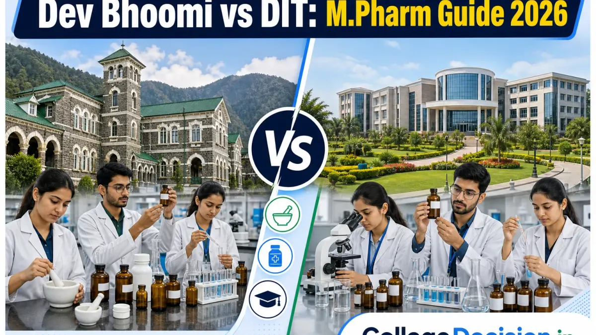 Dev Bhoomi or DIT University for M.Pharm? Fees, Branches & Placements