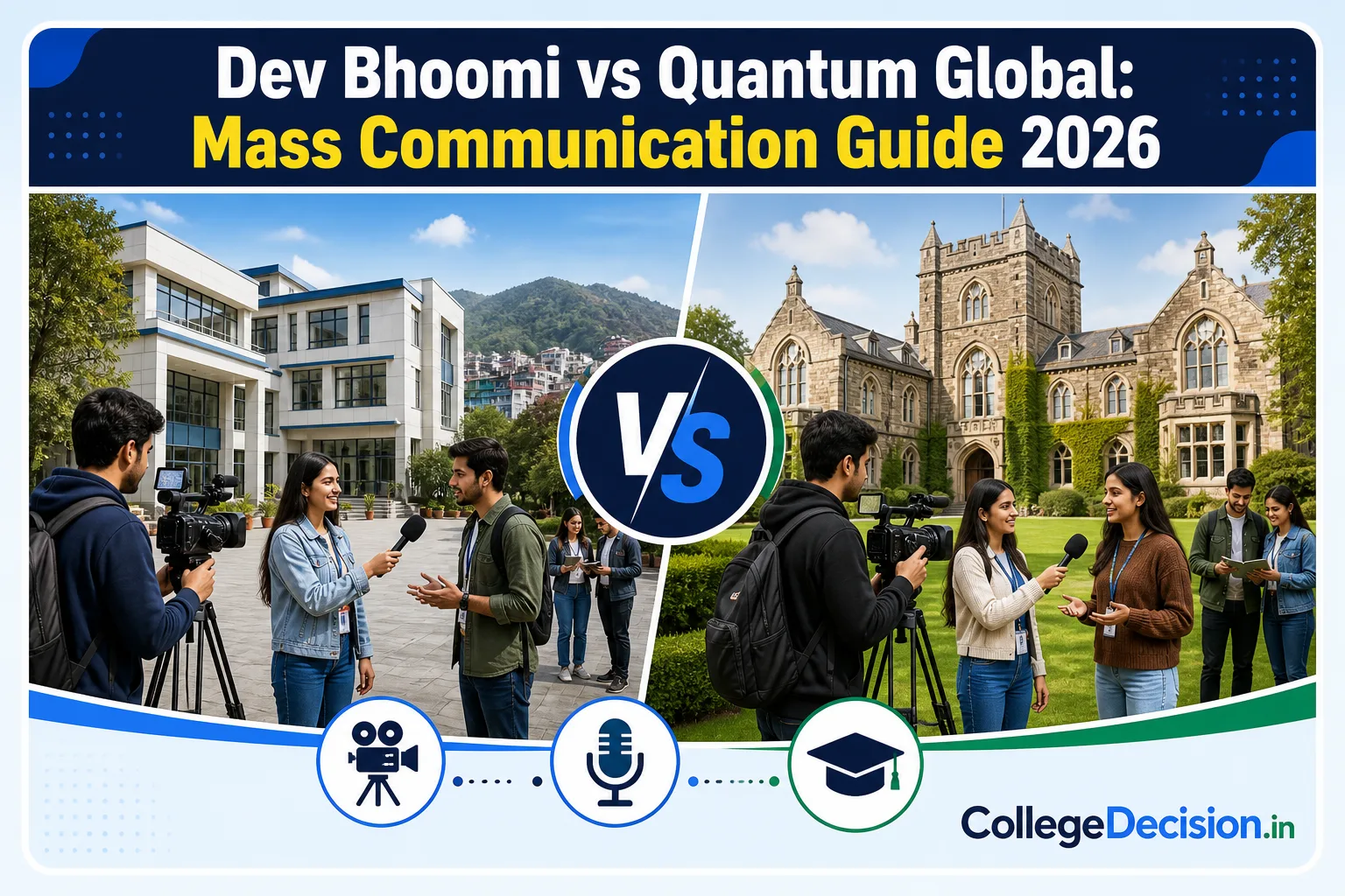 Dev Bhoomi or Quantum University for Mass-Communication? Fees, Branches & Placements