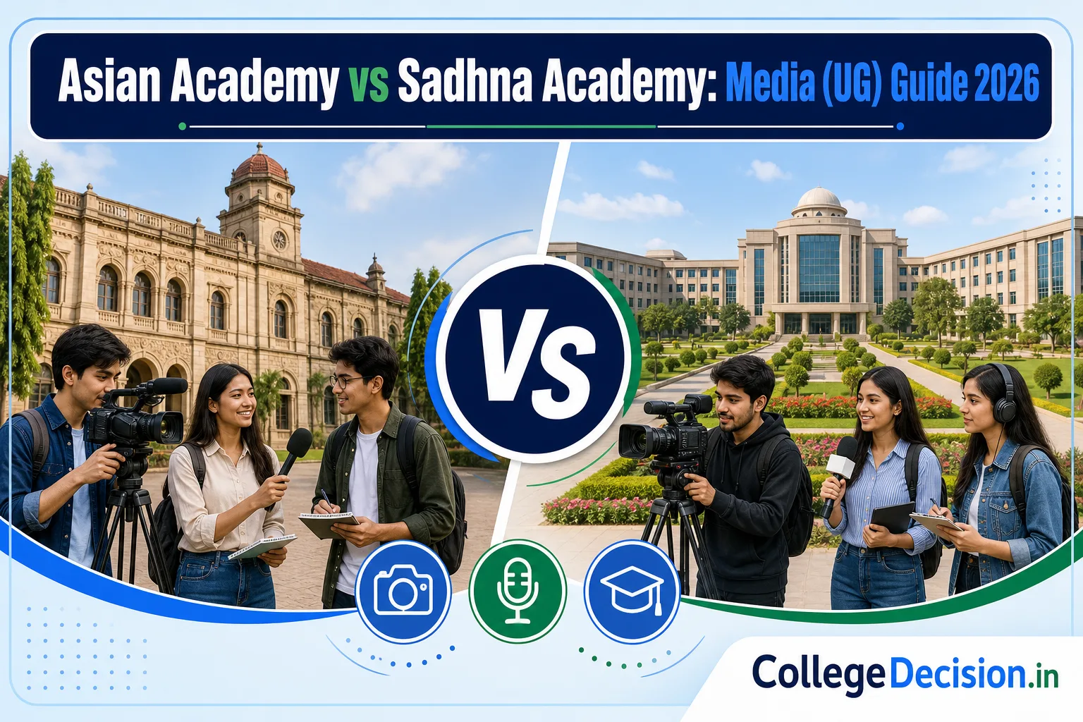 AAFT Noida or Sadhna Academy for Media Studies for Media - UG? Fees, Branches & Placements