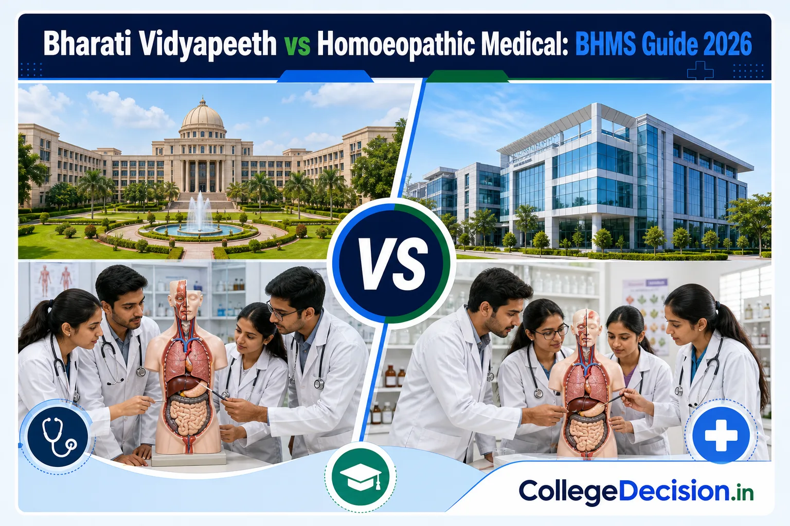 Bharati Vidyapeeth or Homoeopathic Medical College for B.H.M.S? Fees, Branches & Placements