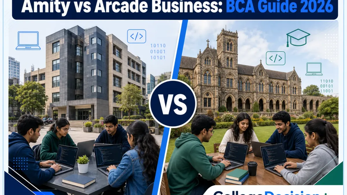 Amity Patna Bihar or Arcade Business College for BCA? Fees, Branches & Placements