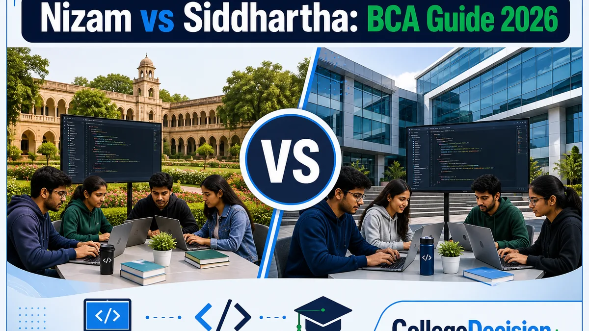 Nizam College or Siddhartha Degree College for BCA? Fees, Branches & Placements