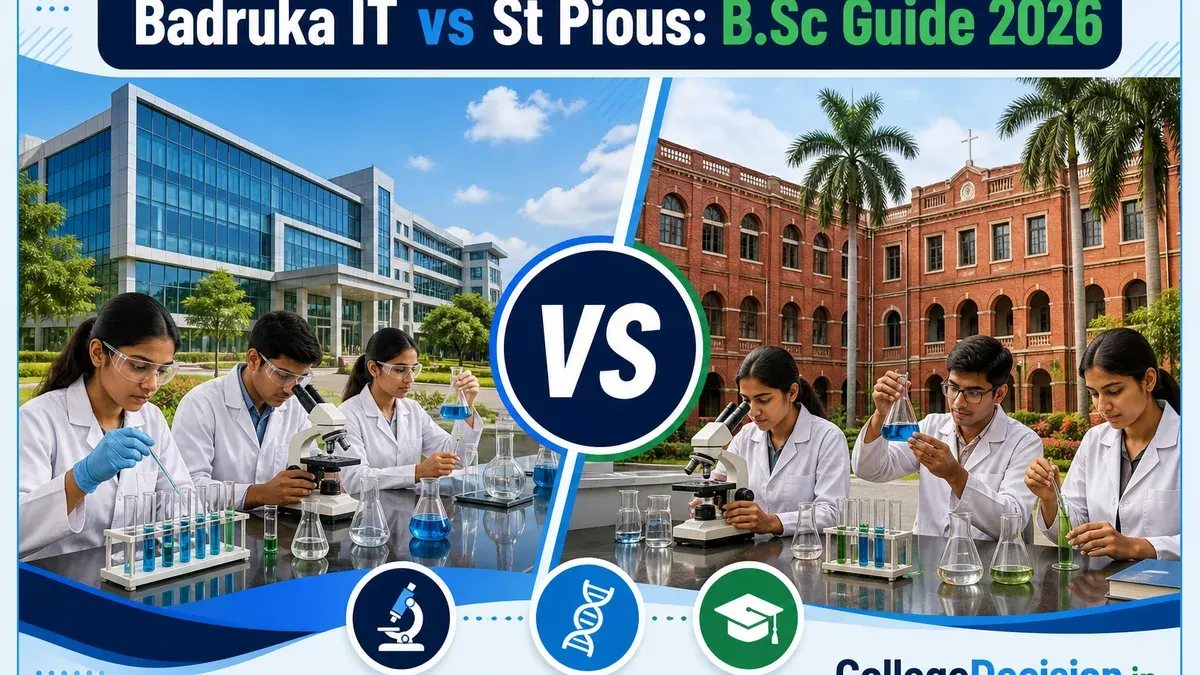 Bankatlal Badruka or St Pious X College for BSc? Fees, Branches & Placements