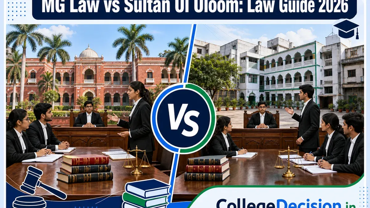 Mahatma Gandhi Law College or Sultan Ul for LLB? Fees, Branches & Placements