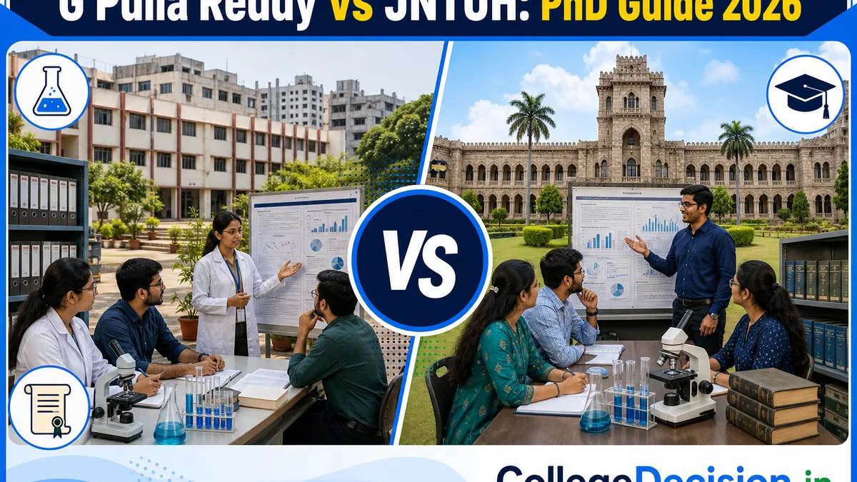 G Pulla or JNTUH Hyderabad for PhD? Fees, Branches & Placements