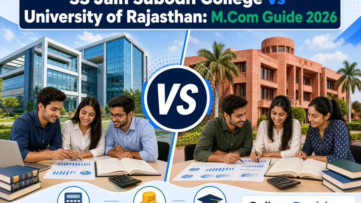SS Jain Subodh PG College or UNIRAJ Jaipur for MCom? Fees, Branches & Placements
