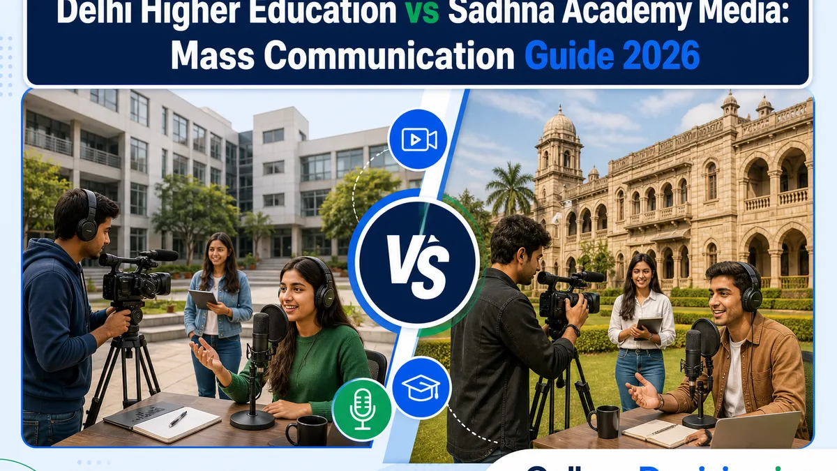 DIHE Noida or Sadhna Academy for Media Studies for Mass-Communication? Fees, Branches & Placements