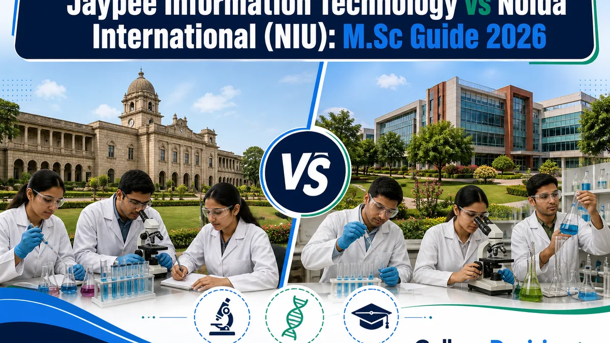 Jaypee Information or NIU Noida for MSc? Fees, Branches & Placements