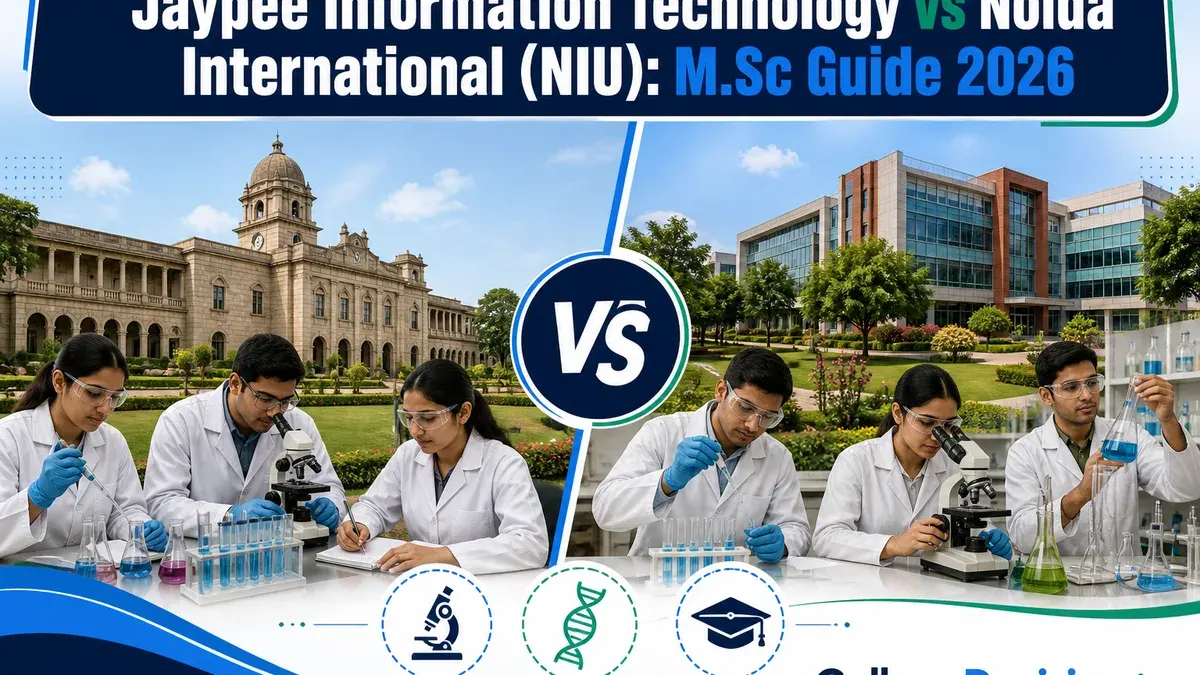 Jaypee Information or NIU Noida for MSc? Fees, Branches & Placements