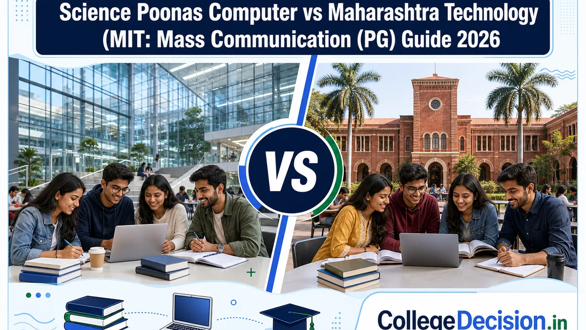 Science Poonas or MIT Maharashtra for Mass-Communication-PG? Fees, Branches & Placements