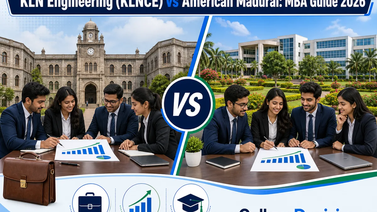 KLNCE Madurai or The American College for MBA / PGDM? Fees, Branches & Placements
