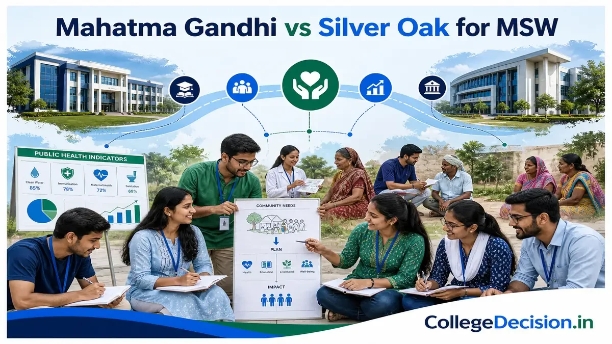 Mahatma Gandhi Labour Institute vs Silver oak University for Master Of Social Work: Which Fits You Better?