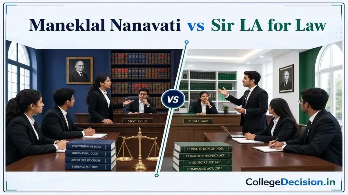 Maneklal Nanavati Law College or Sir LA Shah Law College for LLB? Fees, Branches & Placements