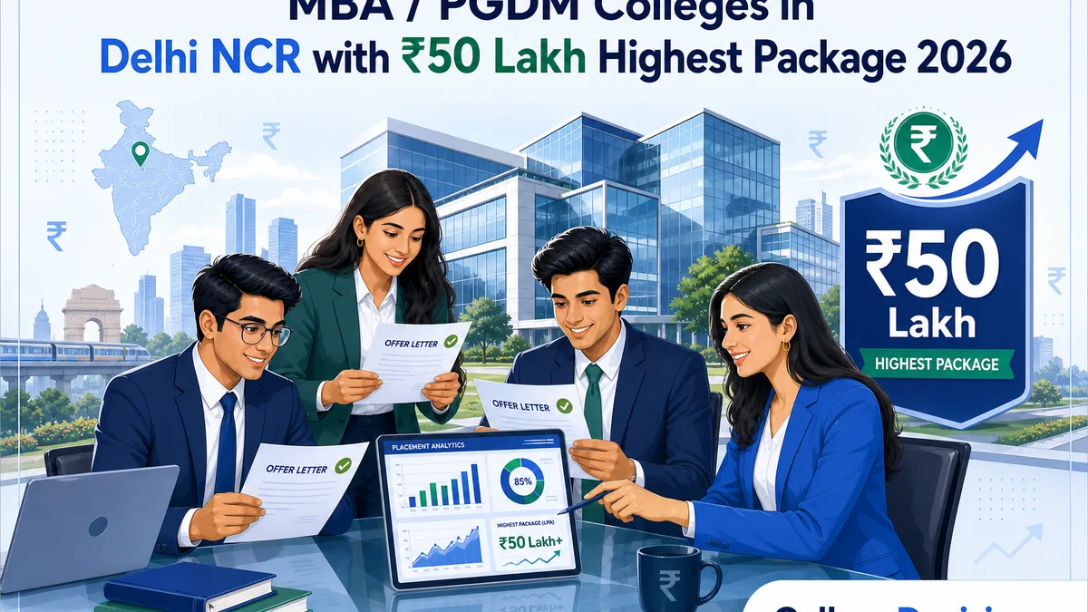 MBA / PGDM Colleges in Delhi NCR with 50 Lakh Highest Package 2026