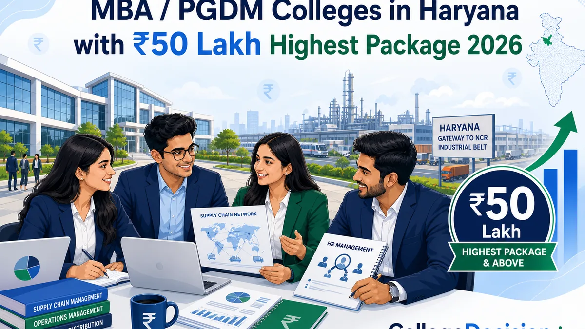 MBA / PGDM Colleges in Haryana with 50 Lakh Highest Package 2026