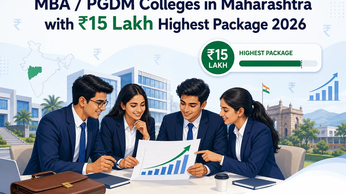 MBA / PGDM Colleges in Maharashtra with 15 Lakh Highest Package 2026
