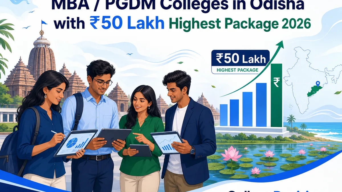 MBA / PGDM Colleges in Odisha with 50 Lakh Highest Package 2026