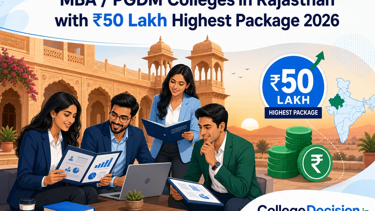 MBA / PGDM Colleges in Rajasthan with 50 Lakh Highest Package 2026