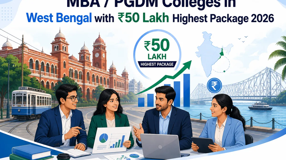 MBA / PGDM Colleges in West Bengal with 50 Lakh Highest Package 2026