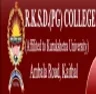 RKSD (PG) College, Kaithal college logo